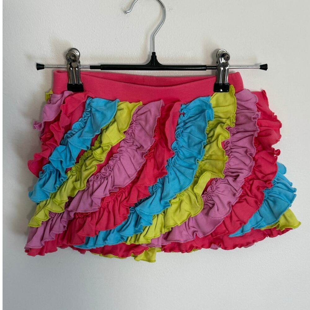 Lemon Loves Lime Girls Pima Cotton Ruffle Shorts Size 8 boutique